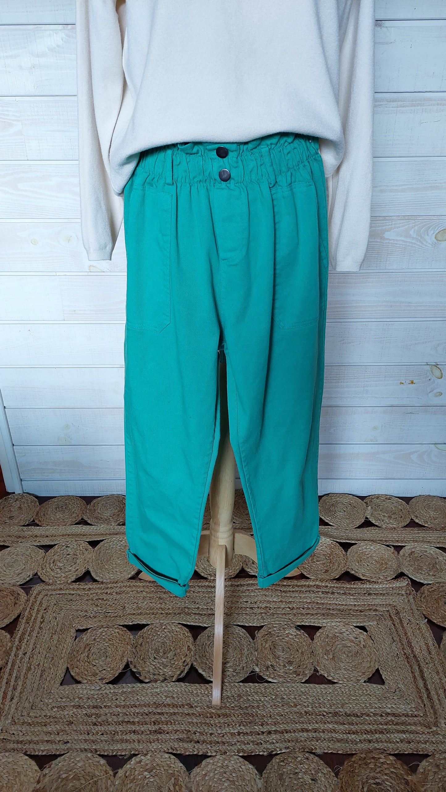 Pantalon Johanna vert