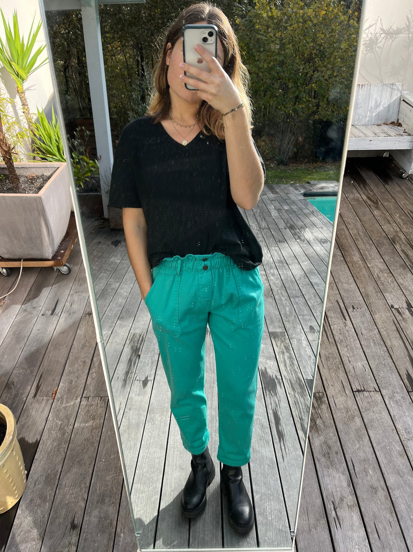 Pantalon Johanna vert