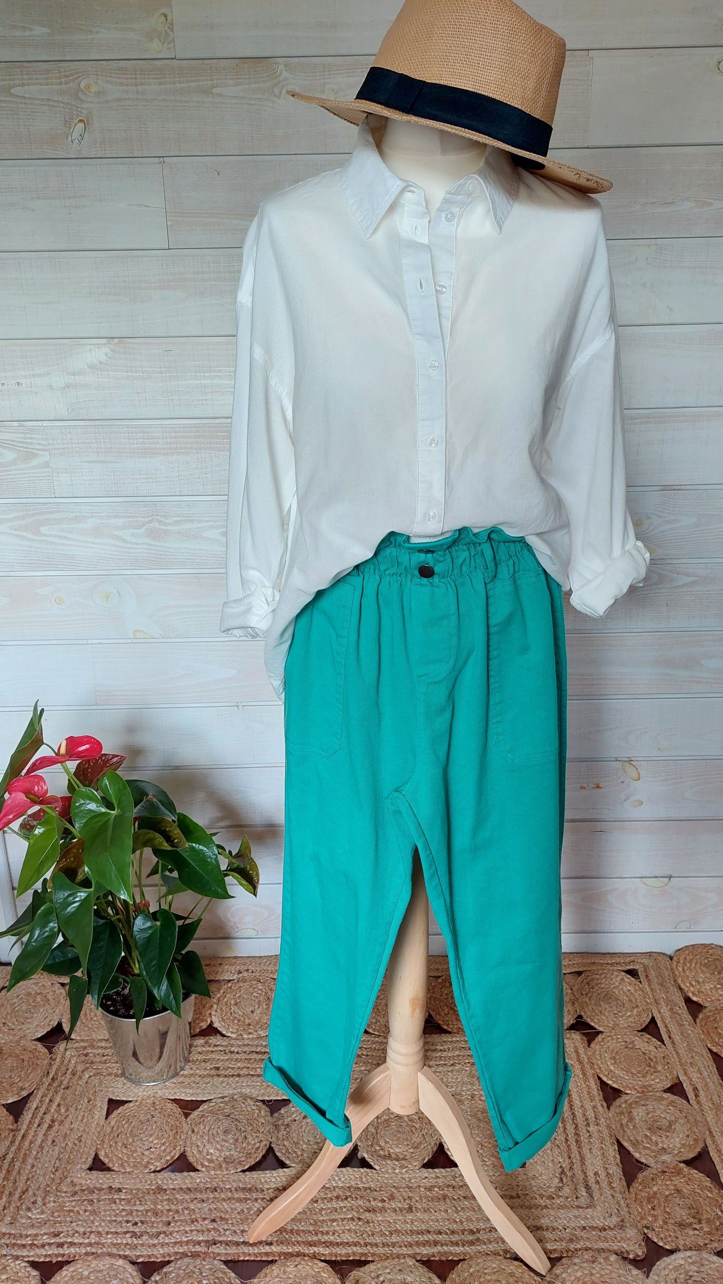 Pantalon Johanna vert