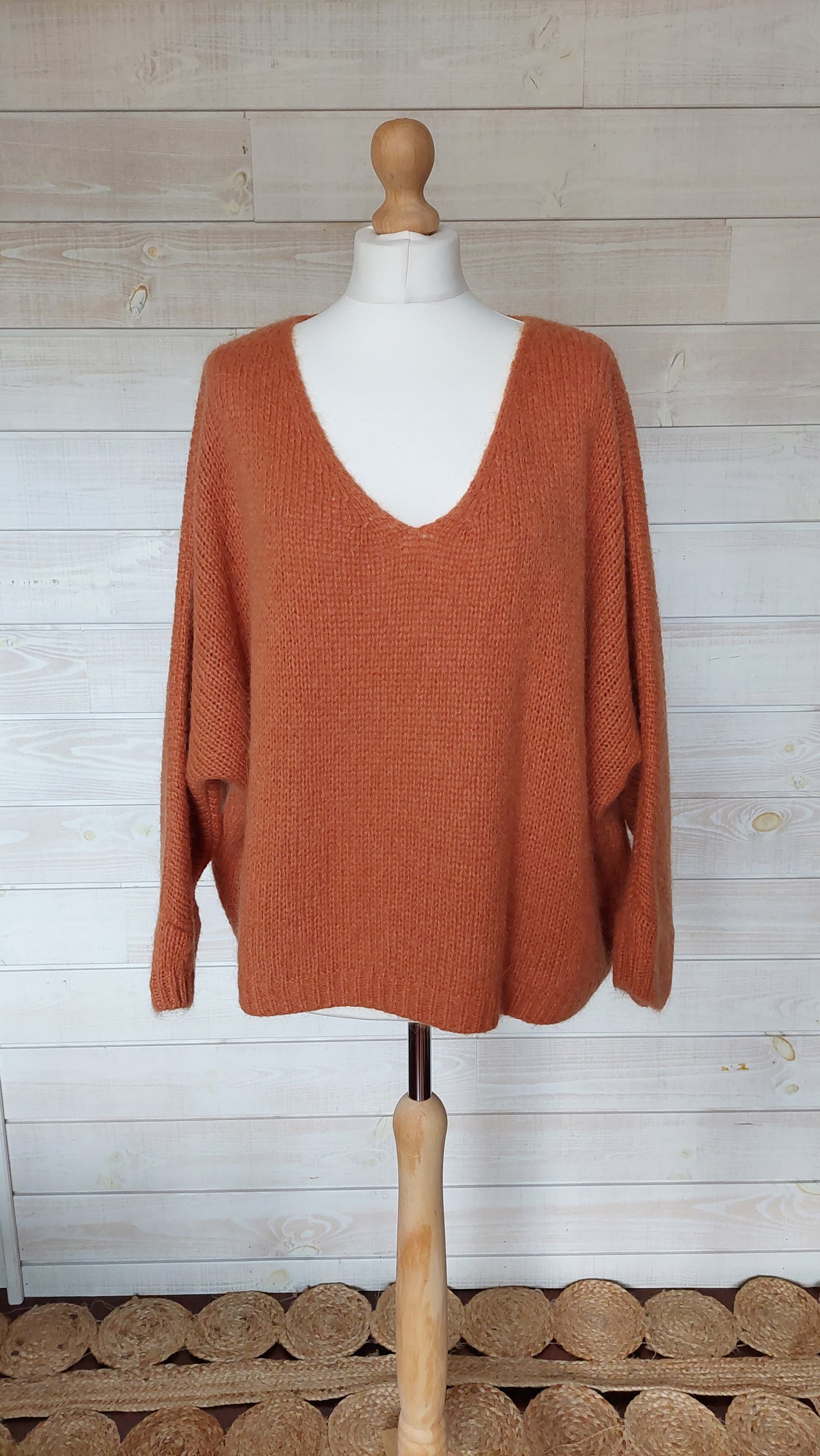 Pull Karine brique